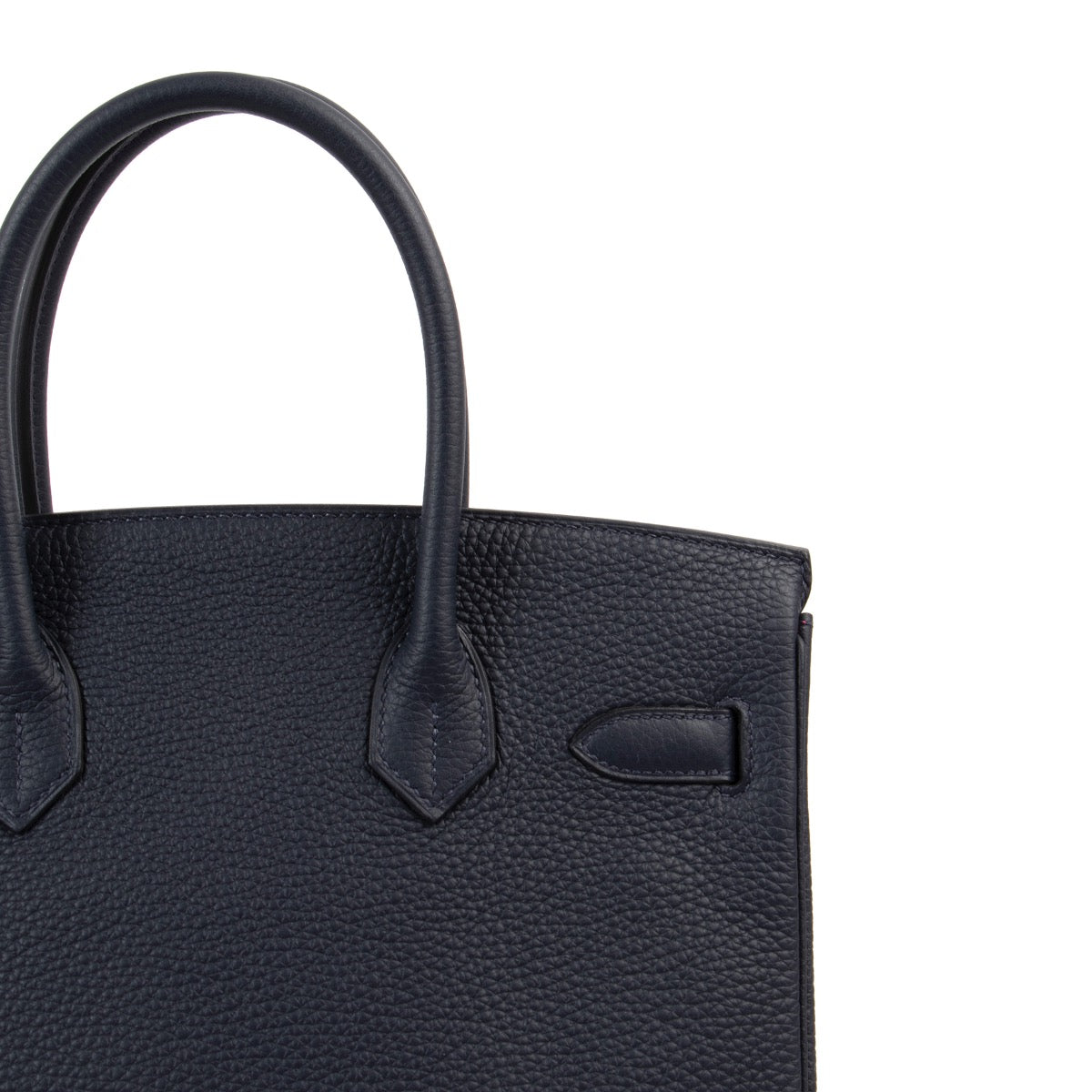 Hermès Blue Nuit / Rose Pourpre Clemence Taurillon Birkin 30 PHW