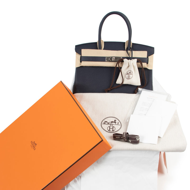 Hermès  Blue Nuit / Rose Pourpre Clemence Taurillon Birkin 30 PHW