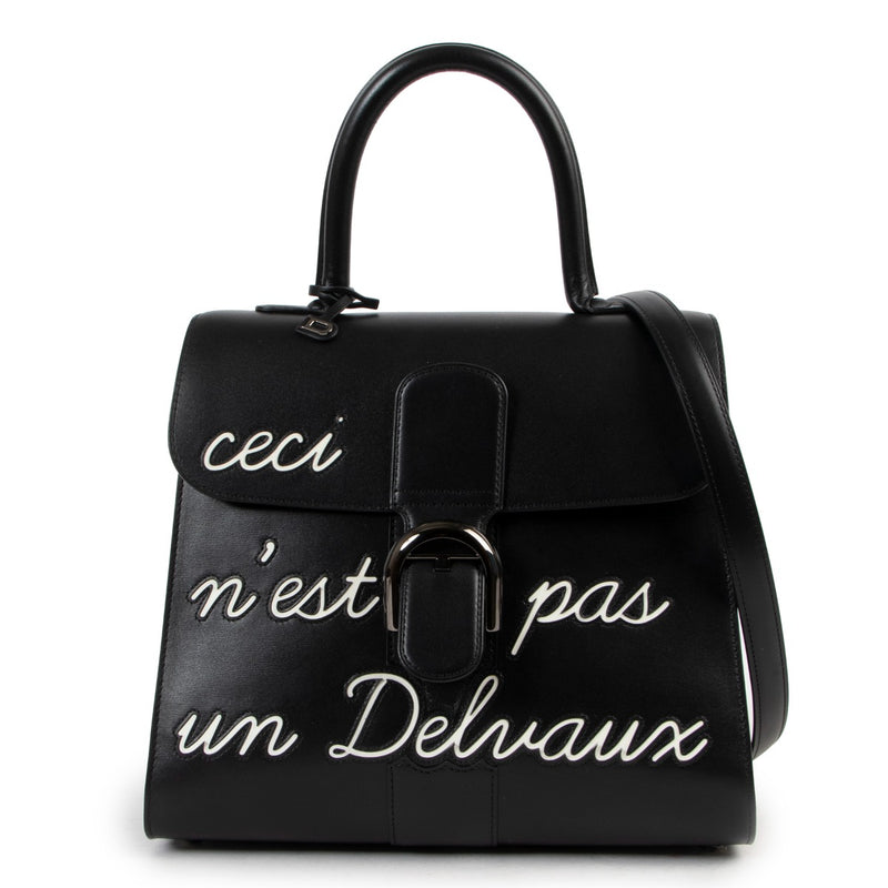 Delvaux L'Humour MM Box Calf Ceci N'est Pas Un Delvaux