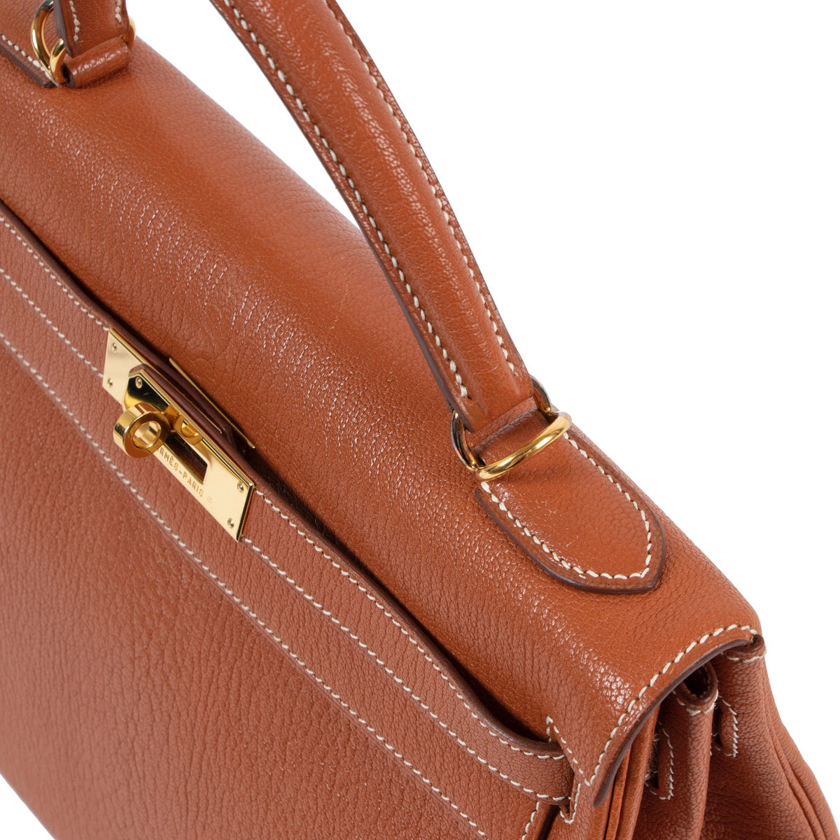Hermès Kelly 32 Chèvre Coromandel Brique GHW