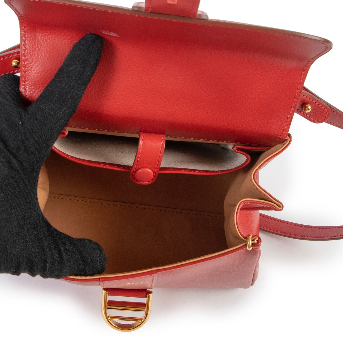 Delvaux Red Mini Brillant + Strap