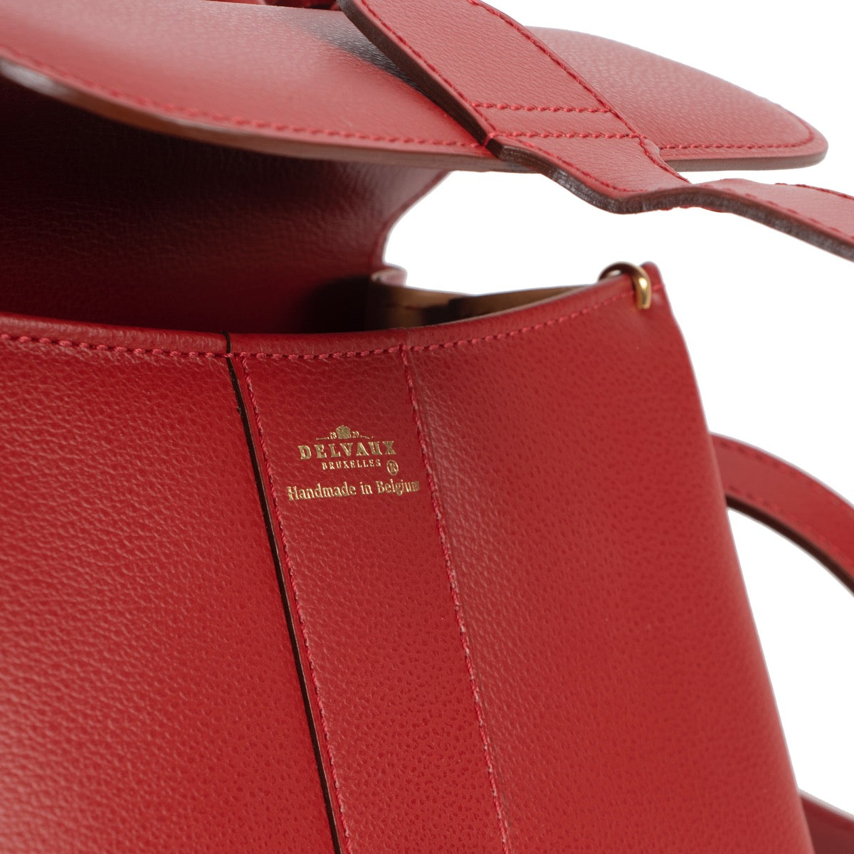 Delvaux Red Mini Brillant + Strap