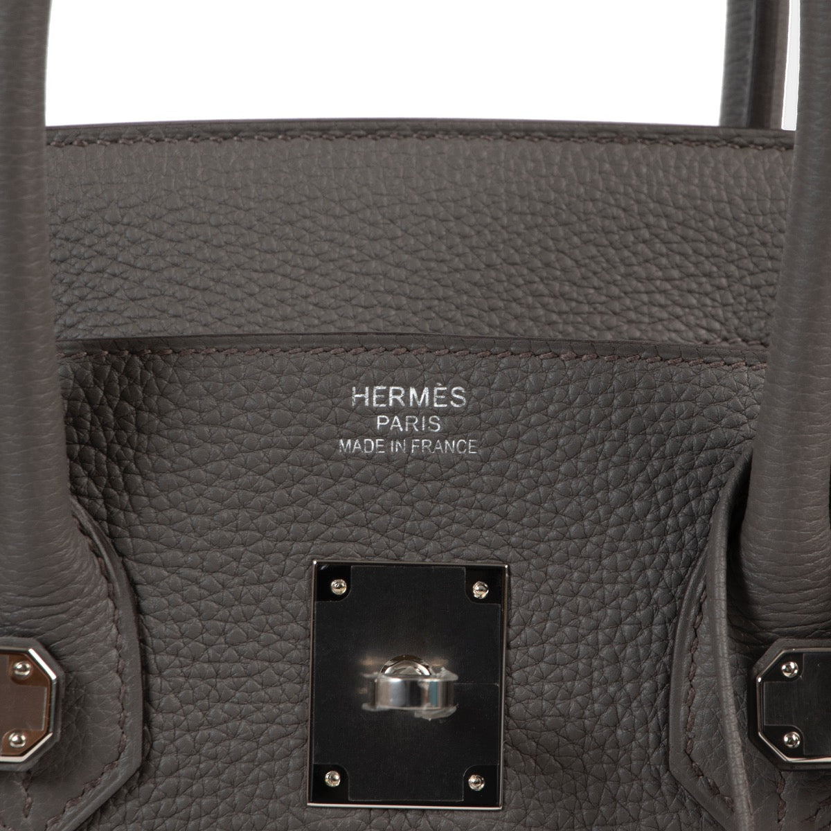 Shop safe online at Labellov in Antwerp this 100% authentic second hand Hermès Birkin 35 Togo Gris Etain PHW in brand new condition.