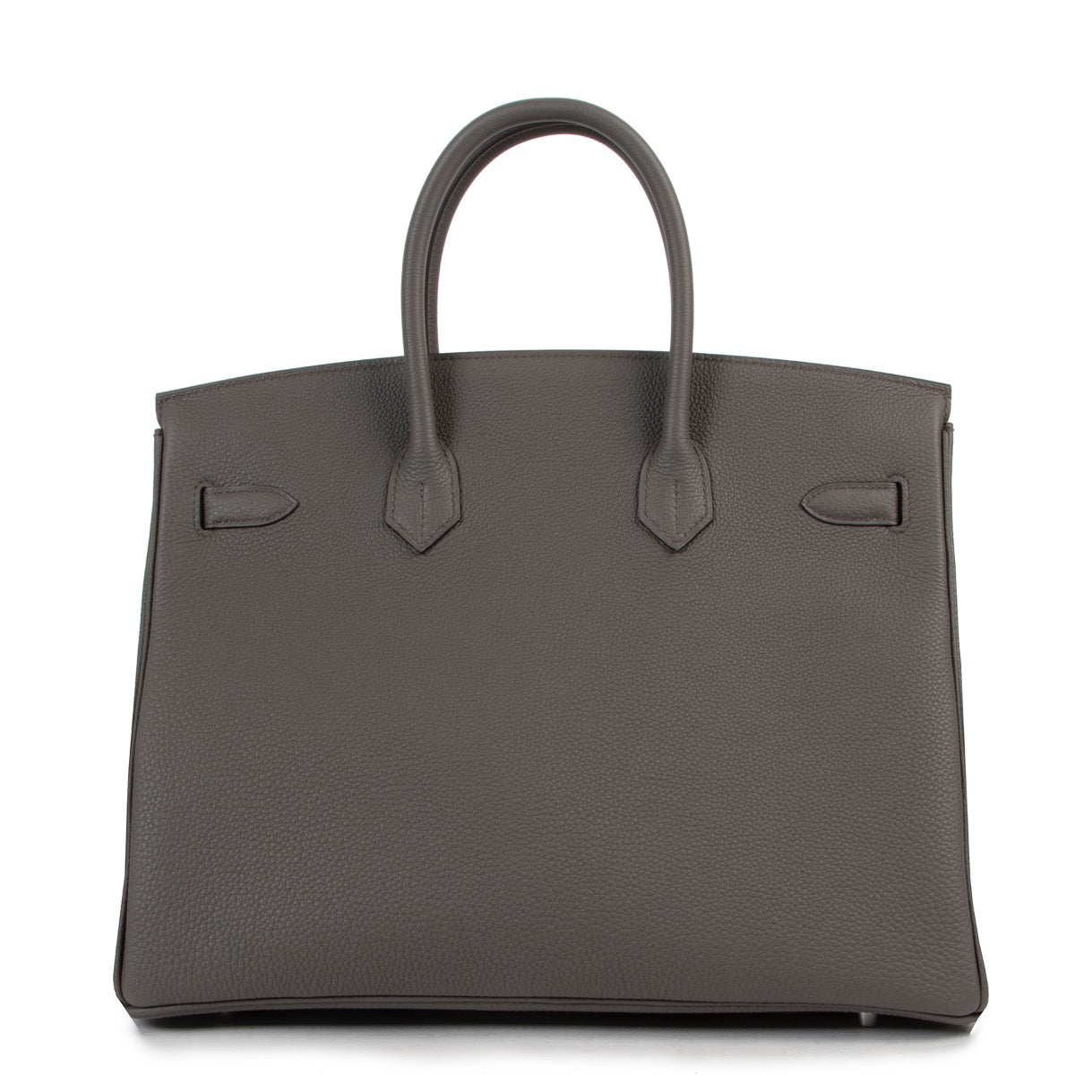 Shop safe online at Labellov in Antwerp this 100% authentic second hand Hermès Birkin 35 Togo Gris Etain PHW in brand new condition.