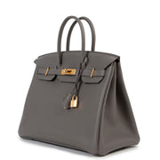 Hermès Birkin 35 Gris Etain Togo GHW for the best price available online at Labellov secondhand luxury.