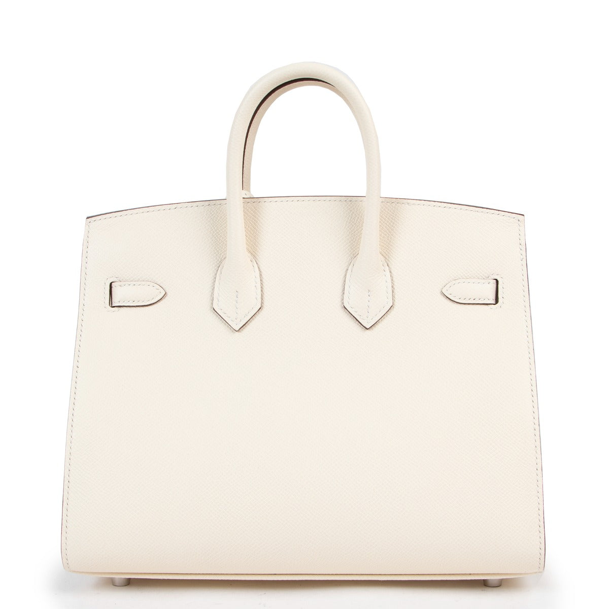 Shop exclusive second hand Hermès Birkin 25 Sellier Nata Epsom Palladium Hardware at Labellov