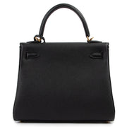 Shop safe online at Labellov in Antwerp this 100% authentic second hand Hermès Kelly 25 Retourne Noir Togo GHW