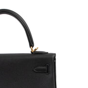 Shop safe online at Labellov in Antwerp this 100% authentic second hand Hermès Kelly 25 Retourne Noir Togo GHW