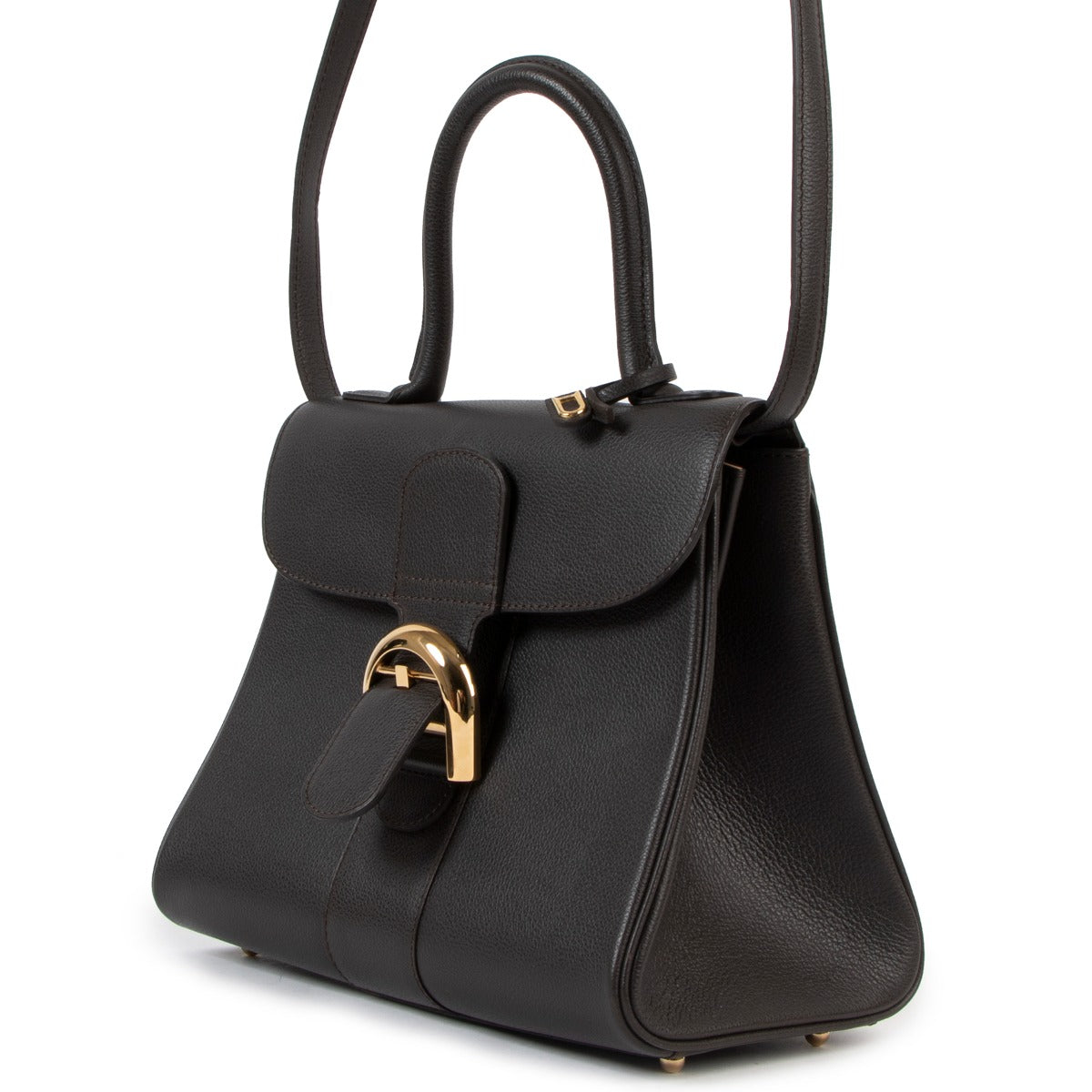 Second hand vintage Delvaux Brillant PM Jumping Café Shoulder Bag at Labellov