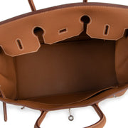 Hermes birkin 35 gold togo detail interior