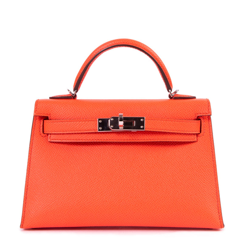 Hermès Kelly 20 Mini II Rose Texas Epsom Palladium Hardware