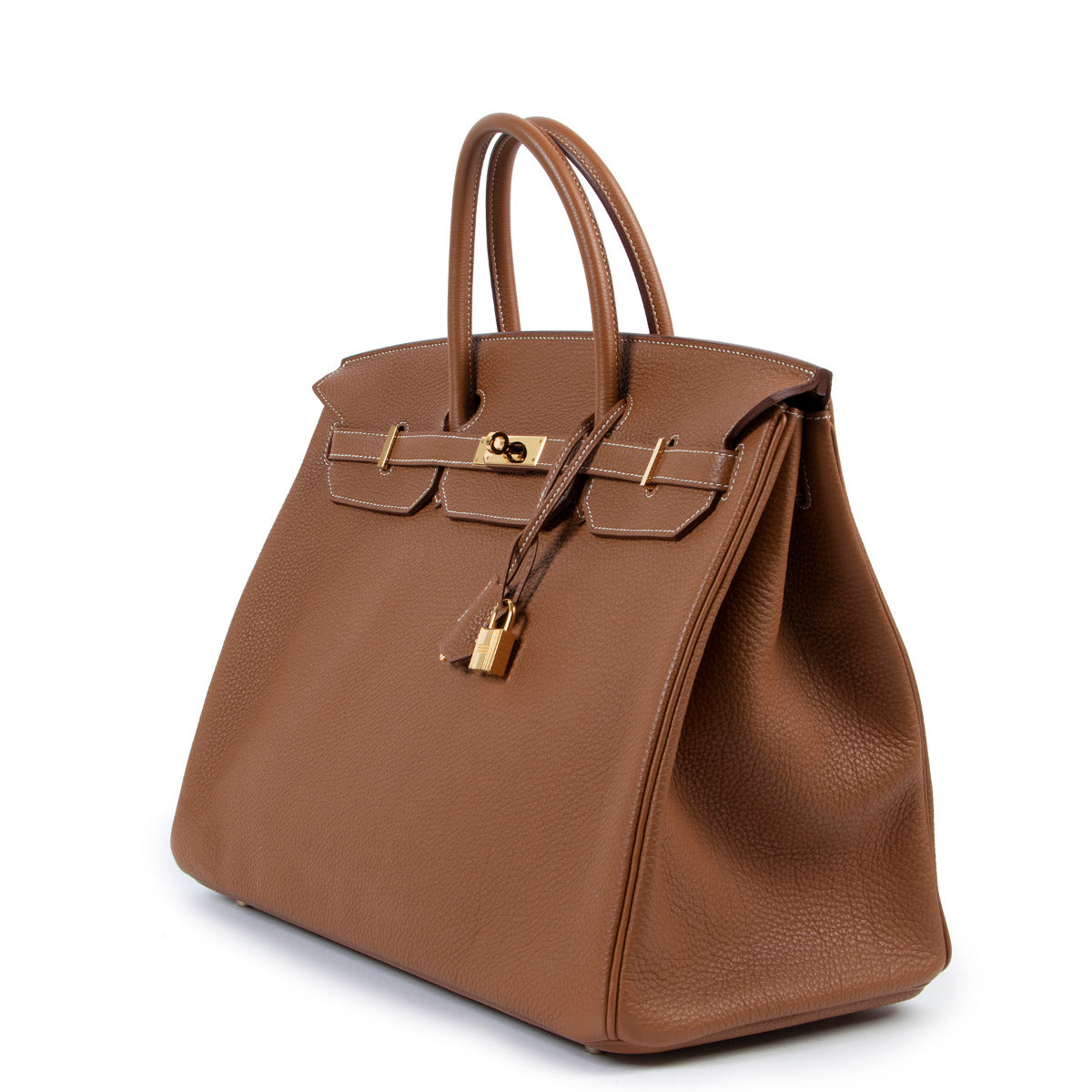 Hermès Birkin 40 Gold Togo GHW for the best price at Labellov secondhand luxury in Antwerp.