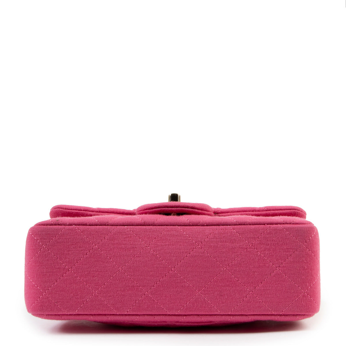 Sac Chanel Mini Classique à Rabat en Tissu Rose Vif Neuf