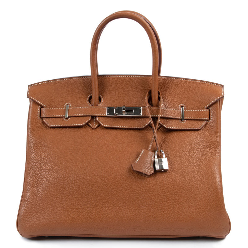 shop safe online 100% authentic Hermès Gold Birkin 35 PHW