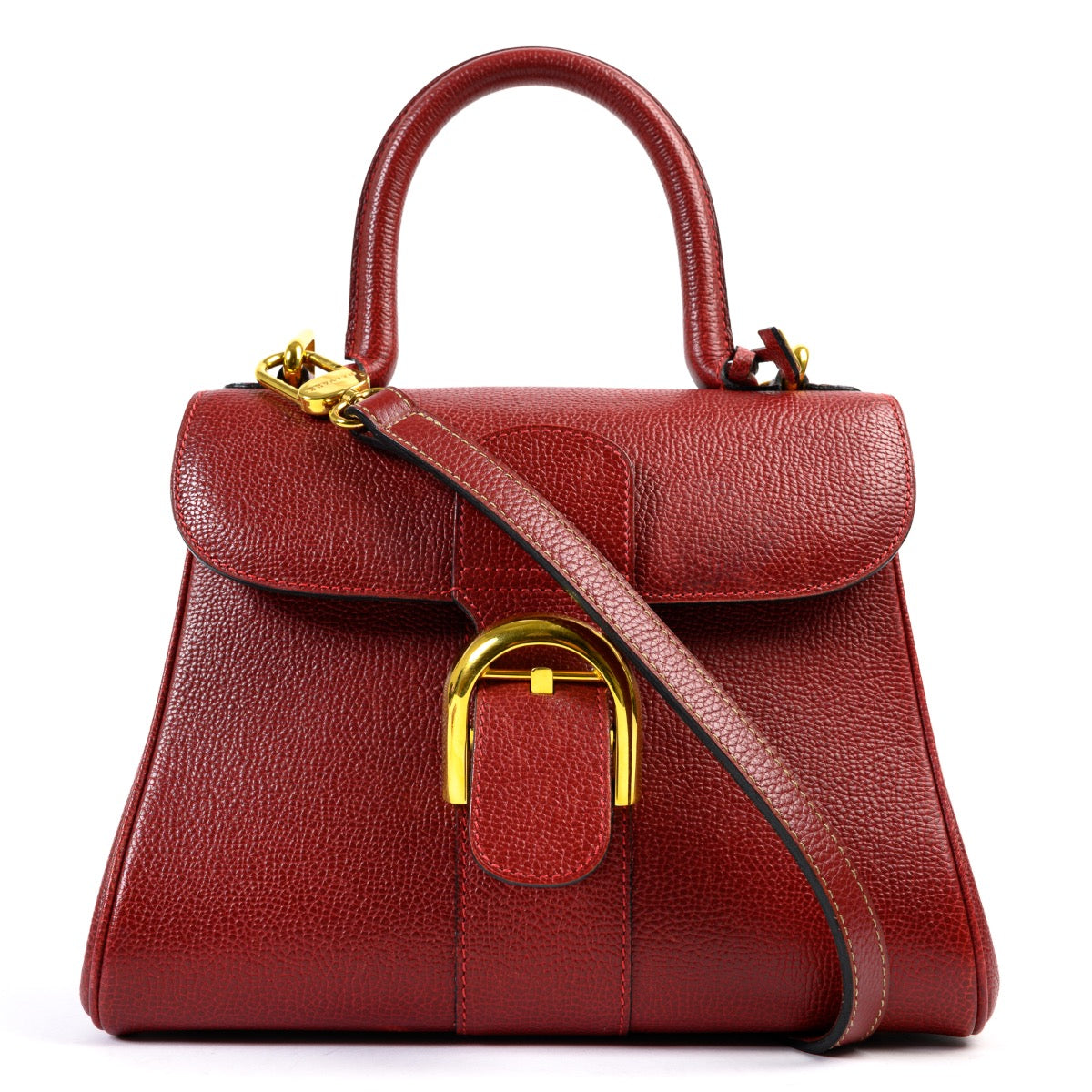 Shop safe online at Labellov in Antwerp this 100% authentic second hand Delvaux Burgundy PM Brillant