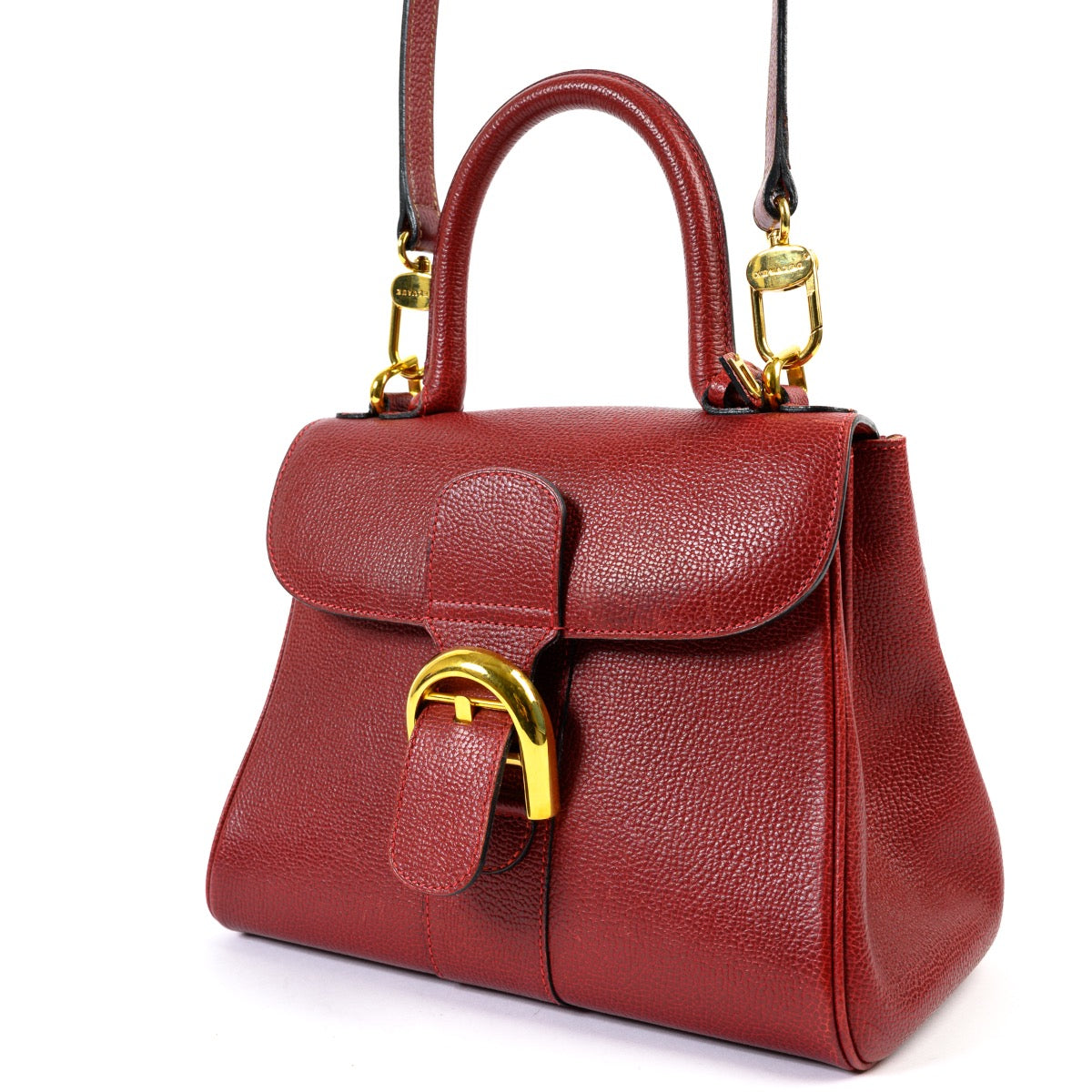 Shop safe online at Labellov in Antwerp this 100% authentic second hand Delvaux Burgundy PM Brillant
