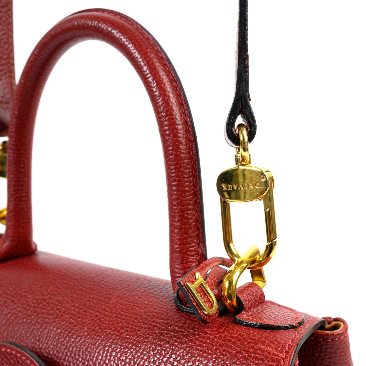 Shop safe online at Labellov in Antwerp this 100% authentic second hand Delvaux Burgundy PM Brillant