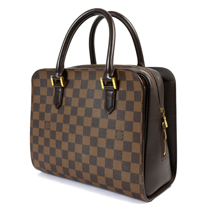 Shop safe online at Labellov in Antwerp this 100% authentic second hand Louis Vuitton Damier Ebene Triana Top Handle
