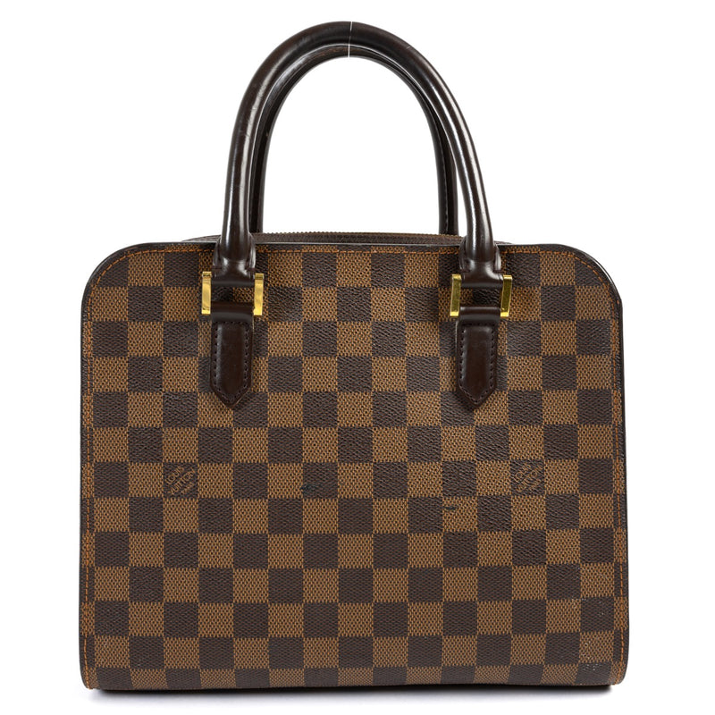 Shop safe online at Labellov in Antwerp this 100% authentic second hand Louis Vuitton Damier Ebene Triana Top Handle
