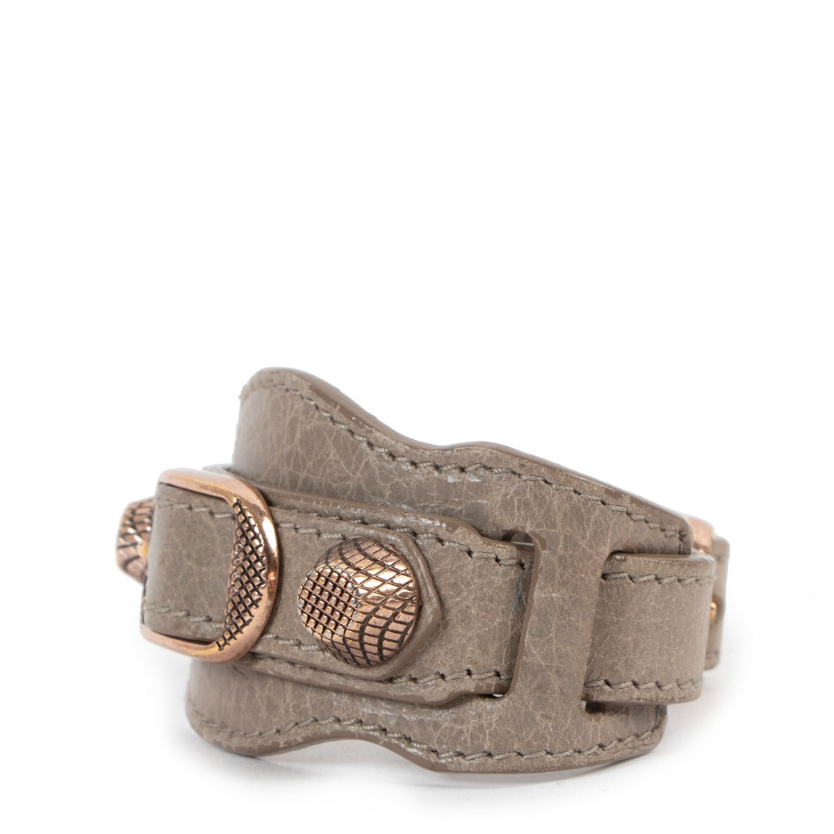 Balenciaga Gris Poivre Lambskin Giant City Bracelet