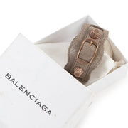 Balenciaga Gris Poivre Lambskin Giant City Bracelet