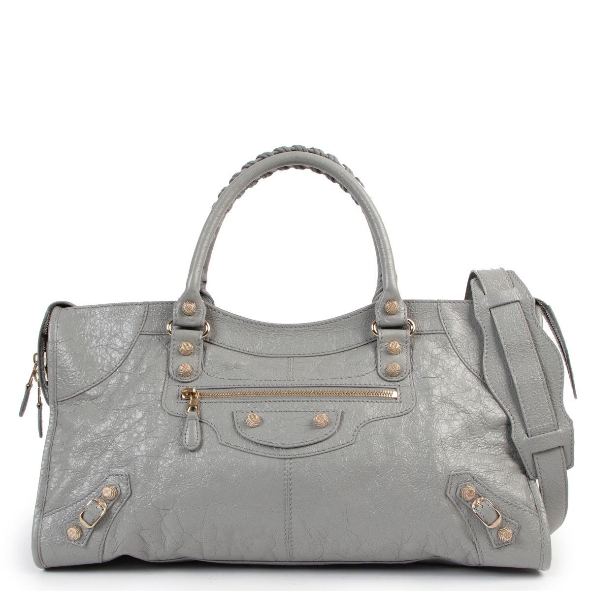 Buy an authentic second hand Balenciaga Gris Haussmannien part time Shoulder Bag at Labellov