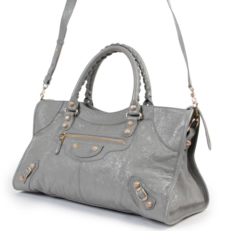 Buy an authentic second hand Balenciaga Gris Haussmannien part time Shoulder Bag at Labellov