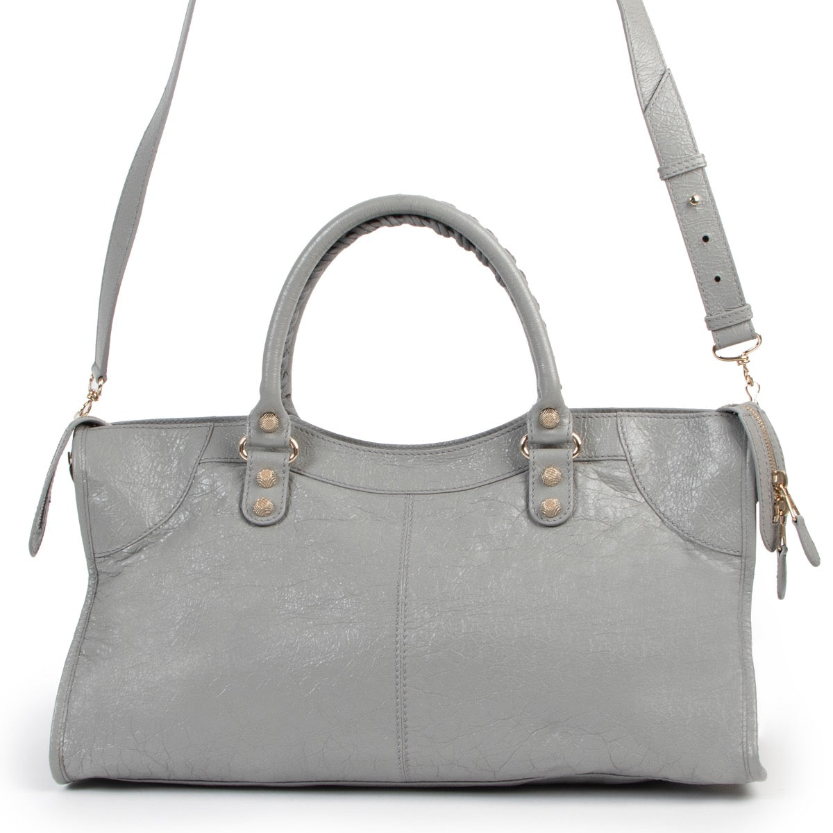 Buy an authentic second hand Balenciaga Gris Haussmannien Work Shoulder Bag at Labellov