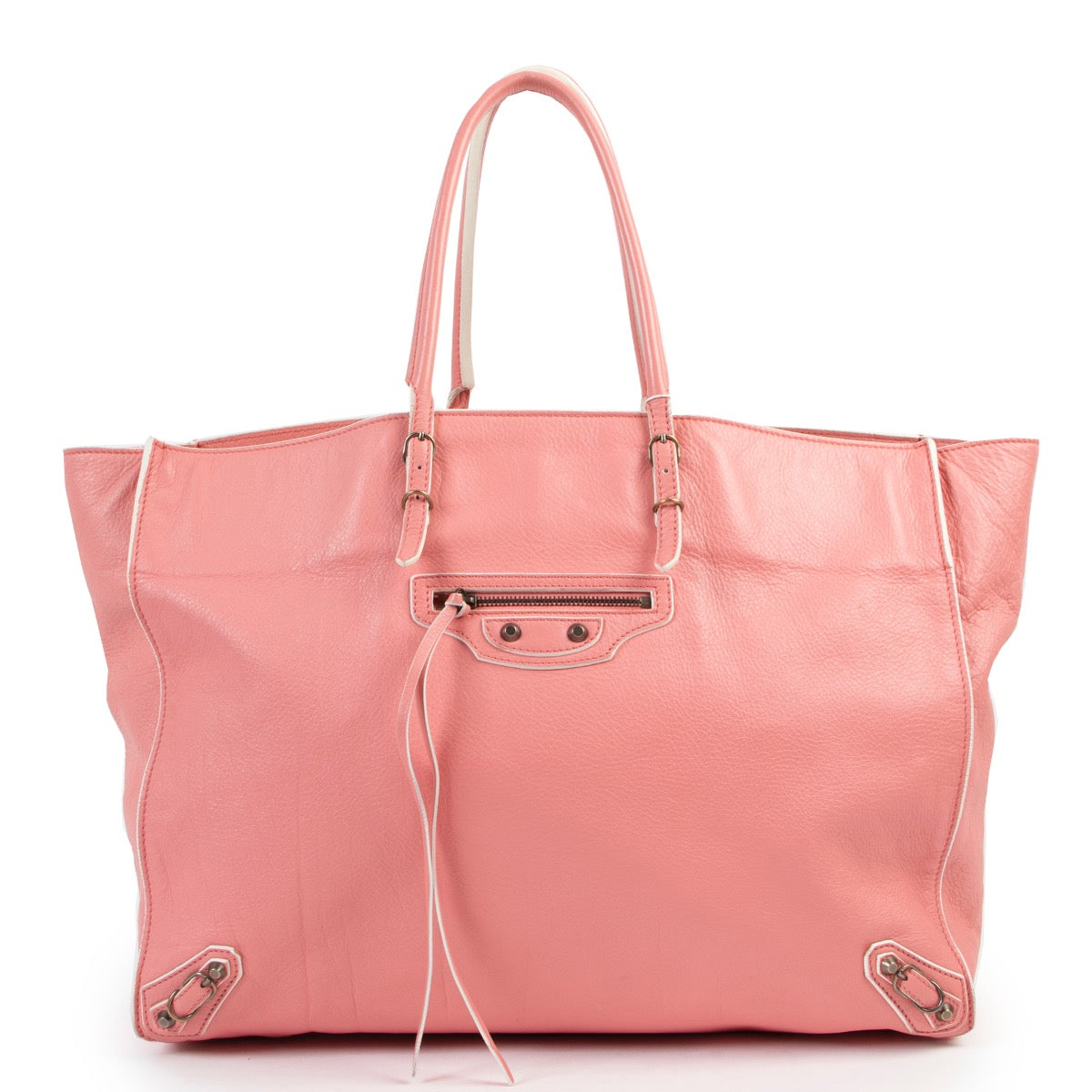Buy an authentic second hand Balenciaga Pink Papier A4 Bag at Labellov