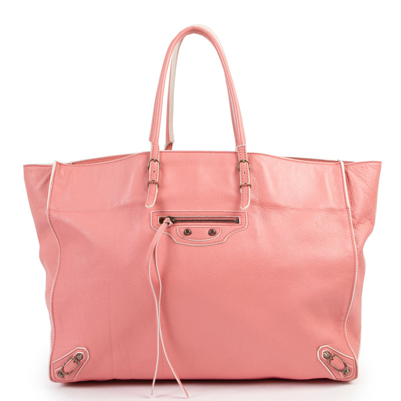 Buy an authentic second hand Balenciaga Pink Papier A4 Bag at Labellov