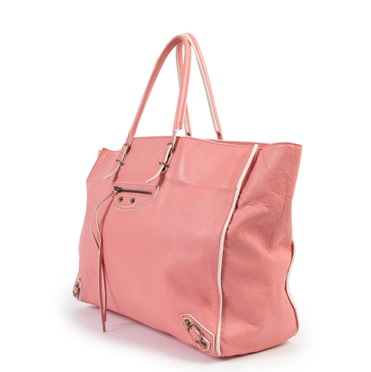 Buy an authentic second hand Balenciaga Pink Papier A4 Bag at Labellov