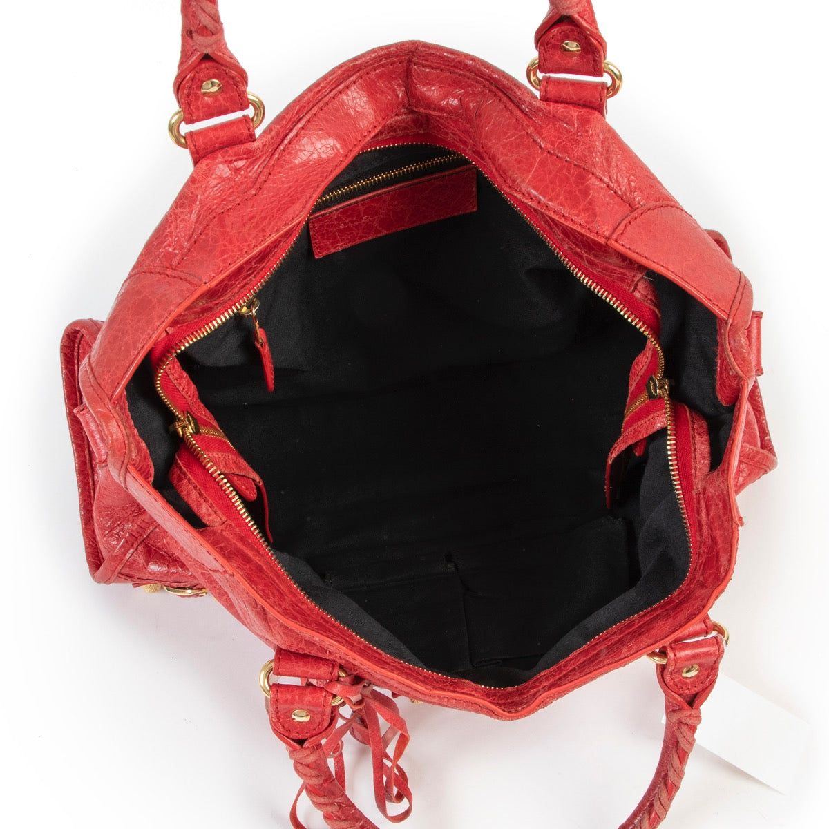 hard to find Balenciaga Rouge Cardinal Motorcross Classic City Shoulder Bag