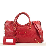 shop safe online Balenciaga Rouge Cardinal Motorcross Classic City Shoulder Bag