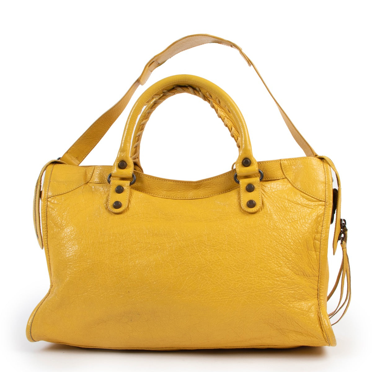 Buy a 100% authentic second hand Balenciaga Tournesol Yellow Classic Arena City Handbag at Labellov