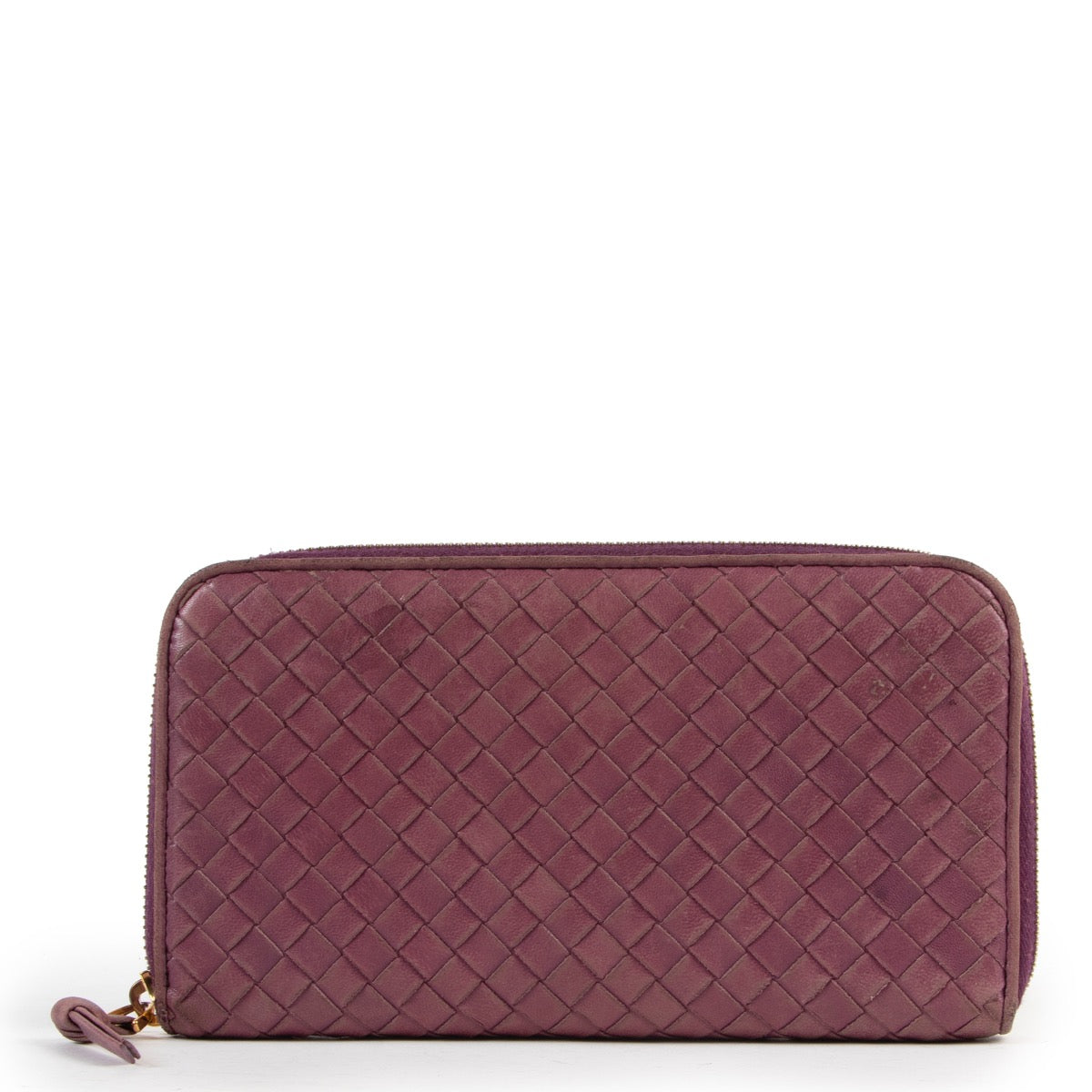 Buy an authentic second hand Bottega Veneta lilac leather wallet at Labellov