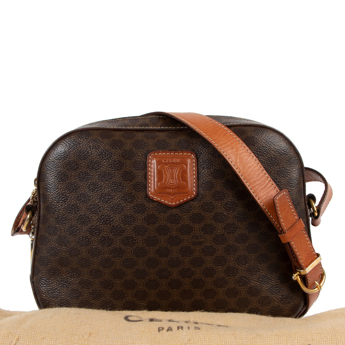Celine Macadam Canvas Vintage Crossbody Bag