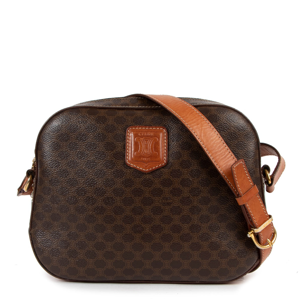 Celine Macadam Canvas Vintage Crossbody Bag