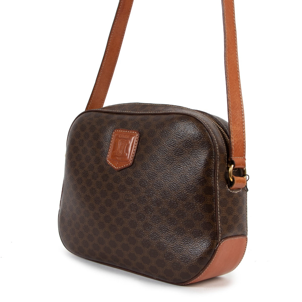 Celine Macadam Canvas Vintage Crossbody Bag