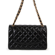 Shop second hand designer Chanel Black Quilted Lambskin Jumbo Large Classic Flap Bag at Labellov