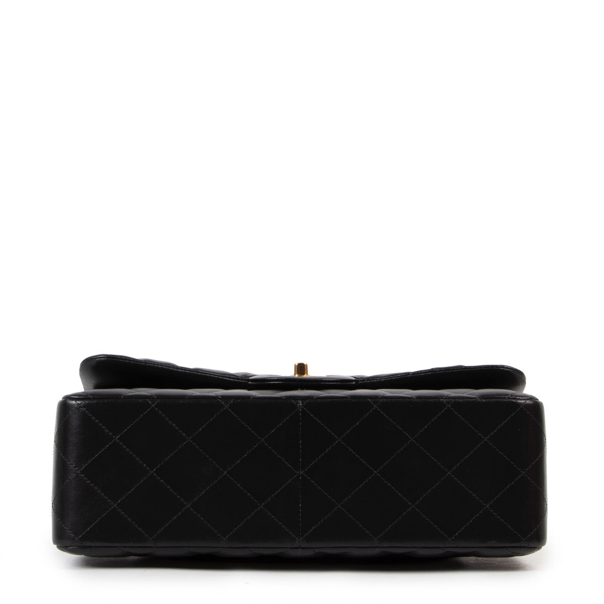 Shop second hand designer Chanel Black Quilted Lambskin Jumbo Large Classic Flap Bag at Labellov