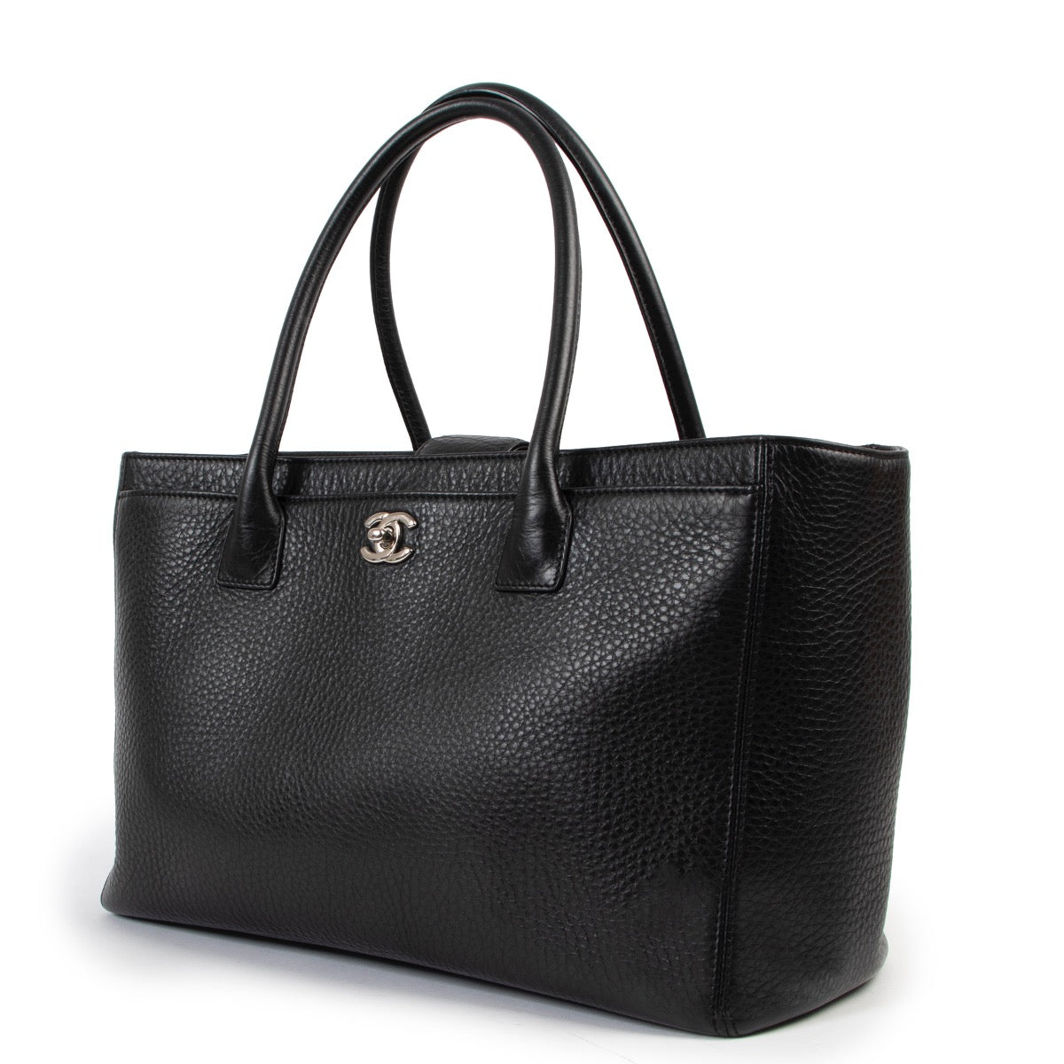 shop safe online Chanel Black Executive Cerf Top handle