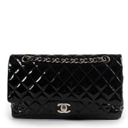 Chanel Black Patent Medium Classic Flap Bag