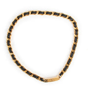 Chanel Vintage Spring 1996 Leather Gold Chain Belt