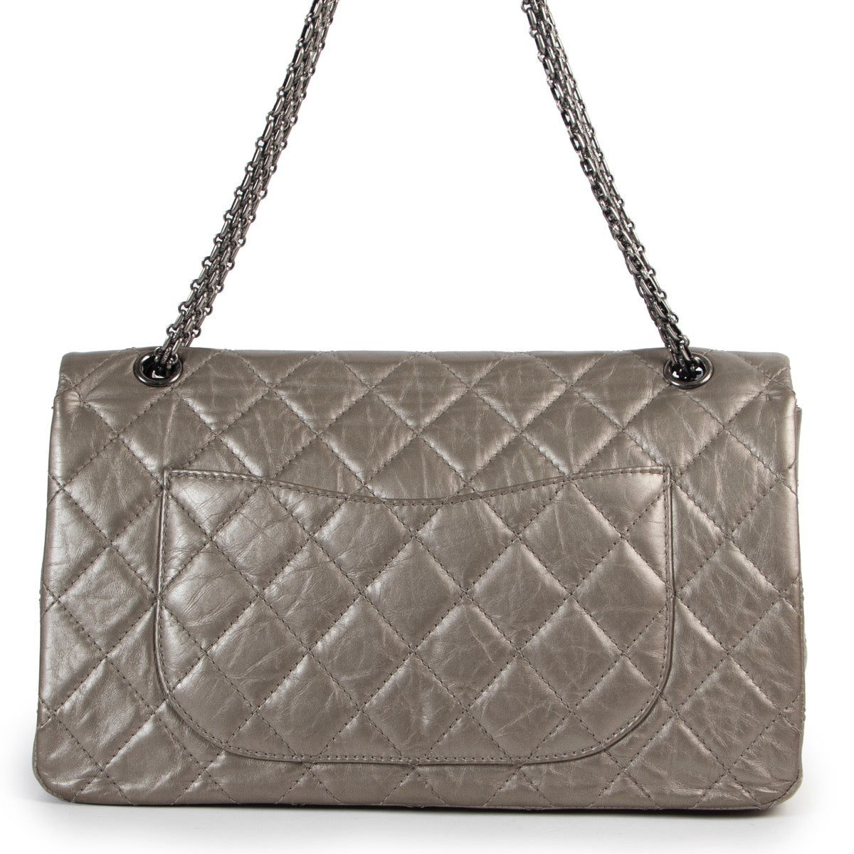 Chanel Silver 2.55 Reissue Classic 227 Flap Bag