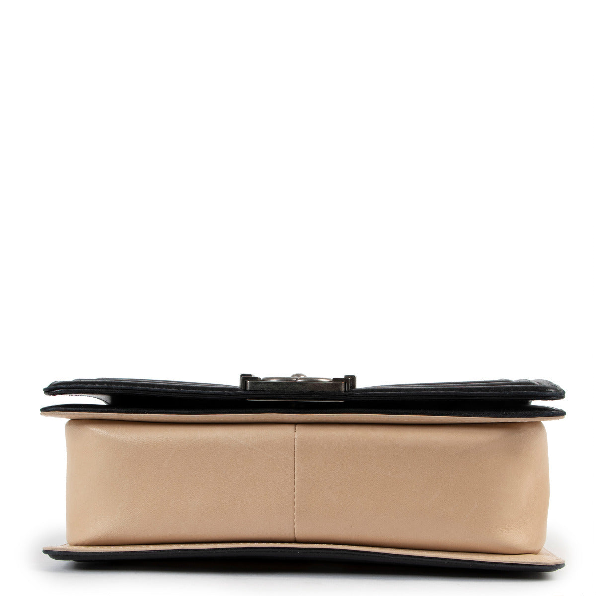 Chanel Two-tone Beige Medium Boy Bag