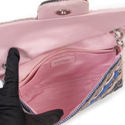 buy authentic second hand Chanel Cruise 2009 CC Heart Printed Jersey Medium Flap Bag at Labellov for the best price