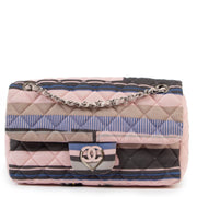 buy authentic second hand Chanel Cruise 2009 CC Heart Printed Jersey Medium Flap Bag at Labellov for the best price