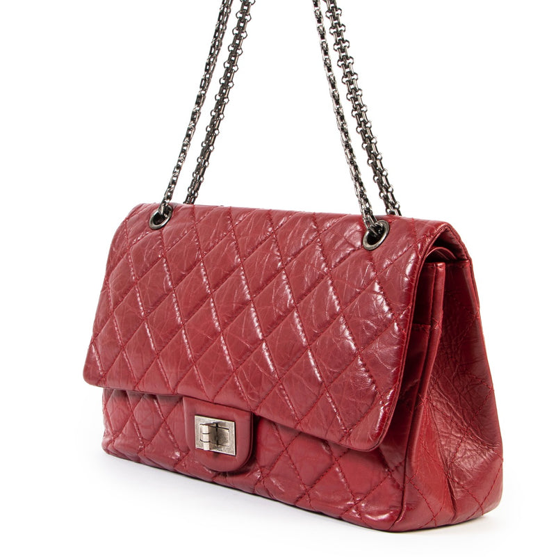 Buy an authentic second hand Chanel Burgundy 2.55 Reissue 227 at Labellov