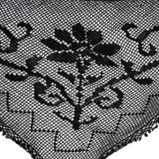 Dolce & Gabbana Black Silk with Rhinestones Scarf
