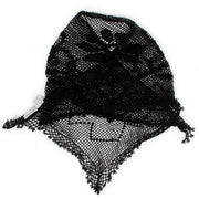 Dolce & Gabbana Black Silk with Rhinestones Scarf